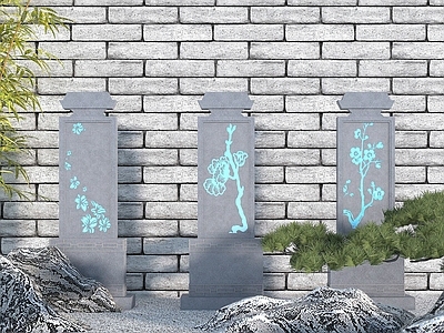 现代其他景观小品 导视牌