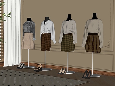 衣服 女装 女装模特 服装店 服装模特 商展器材