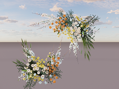 花草 花境 花架花草 春天花艺 彩色花艺
