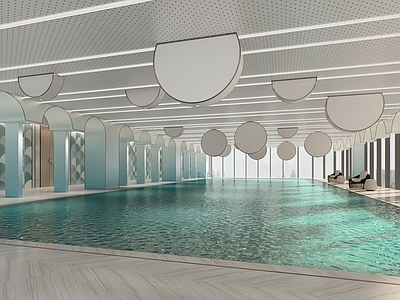 现代游泳馆 游泳馆 游泳池