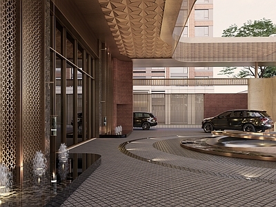 现代复古商业景观 龙湖示范区 经典示范区
