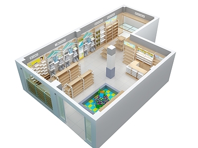 现代母婴店 母婴店 奶粉柜