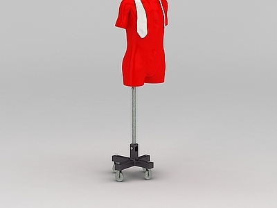 现代服装店模特架