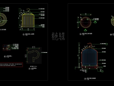 景观雕塑图库 鸟笼雕塑 鸟笼景观 鸟笼亭 施工图