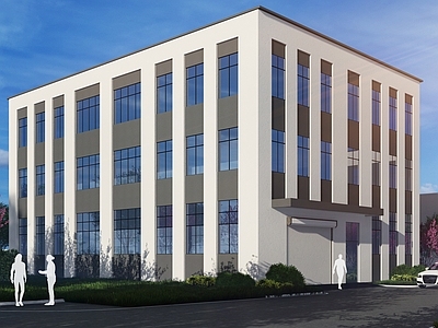 现代中式办公楼 工业园办公楼建筑 产业园 多层办公楼 产业园建筑 简约办公建筑