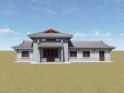中式游客中心 游客中心 古建筑 岭南风格