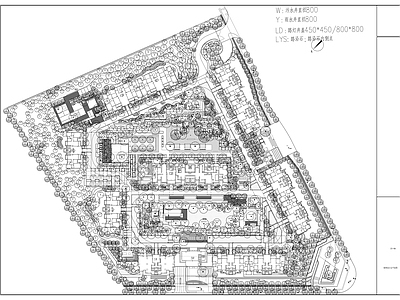 现代庭院 现代高端居住小区 绿化庭院景观 施工图