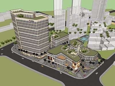 现代其他商业建筑 现代风格综合体