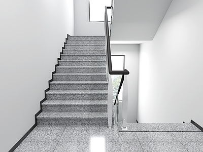 现代楼梯间 楼梯间 楼梯踏步