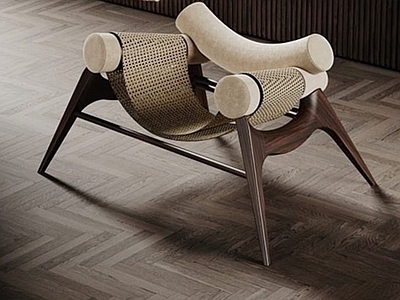 现代休息区 极简中古休闲椅