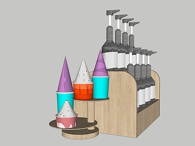 调味品 调味瓶 冰淇淋 展示台