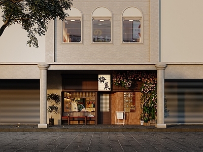 中古门头 奶茶店门头 咖啡店门头