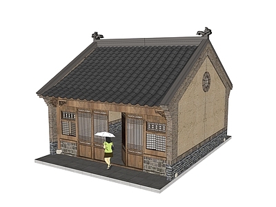 中式古建筑 中式房屋 建筑结构