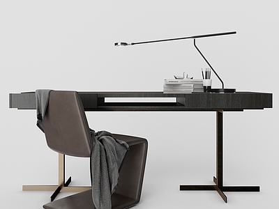 现代书桌椅 minotti 书桌椅组合 公桌椅组合