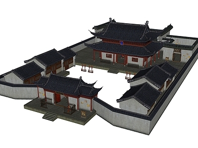 中式古建筑 古代衙门 寺庙 道观