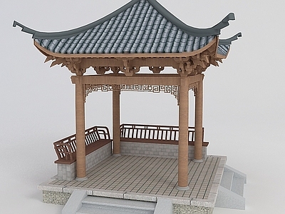 现代古建亭子