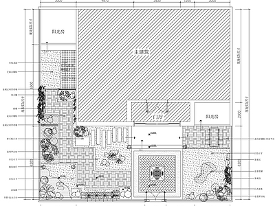 现代庭院 别墅庭院景观布置 施工图