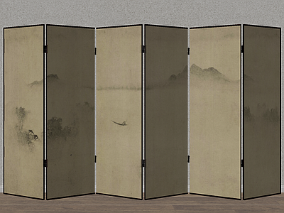 新中式屏风 竹质屏风 可折叠屏风
