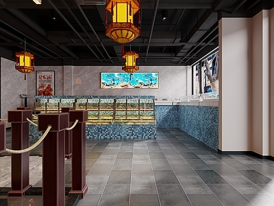 新中式禅意中餐厅 海鲜档餐厅