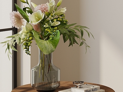 现代花艺 鲜花花艺 客厅餐厅花艺 假花永生花 售楼处酒店花艺 花瓶花卉摆件