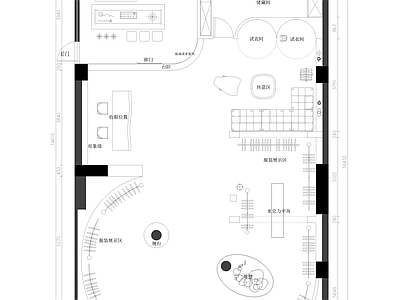 现代服装店 现代服装店 专卖店 女装店 施工图