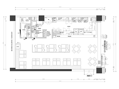 现代其他餐饮空间 现代商场餐饮店 面馆 施工图
