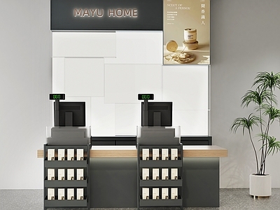现代收银台 服装店收银台 百货饰品店收银台 便利店收银台 收银台形象墙 简约收银台