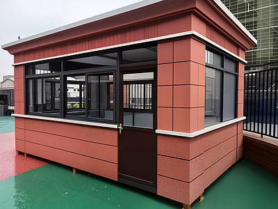 现代新中式入口大门 门卫室 门卫房 厂区入口大门 学校入口大门 公司入口大门