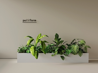 现代室内景观 现代景观 植物堆 绿植景观