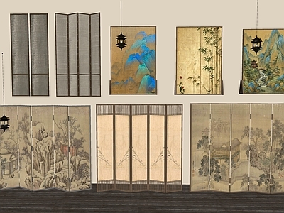 新中式中式屏风 宋式新中风屏风 木屏风 玻璃屏风 可折叠屏风 屏风隔断