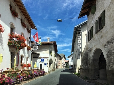 新中式中式街道外景 道路 人行道 窗户外景 大自然外景 室外景观