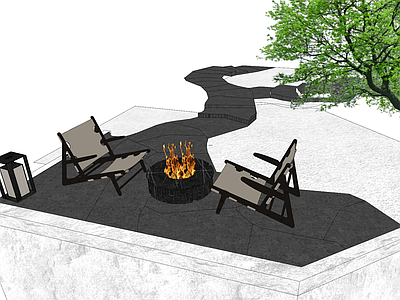 新中式侘寂景观座椅 新中式禅意坐凳 示范区卡座 对坐