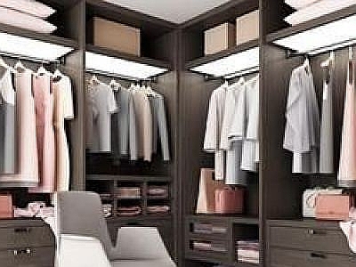 现代衣帽间衣服