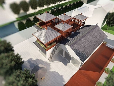 现代屋顶凉亭