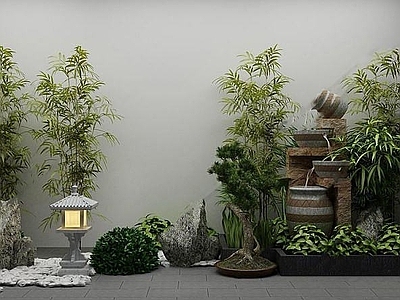现代假山植物