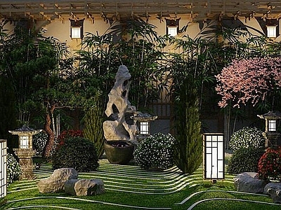 现代假山植物