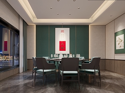现代新中式包厢 餐厅包厢 酒店包厢 会所包厢