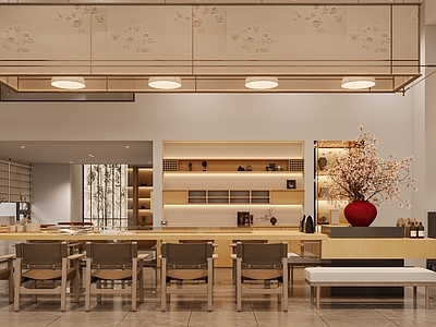 新中式茶餐厅 中空茶餐厅 原木