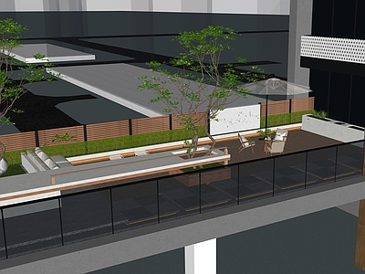 现代屋顶花园 露台设计 休闲花园 茶饮咖啡花园 社区改造