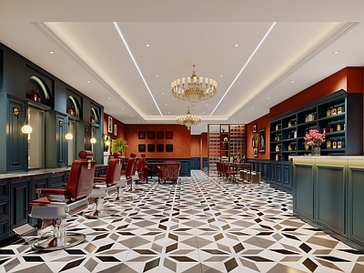 美式婚纱摄影 理发店