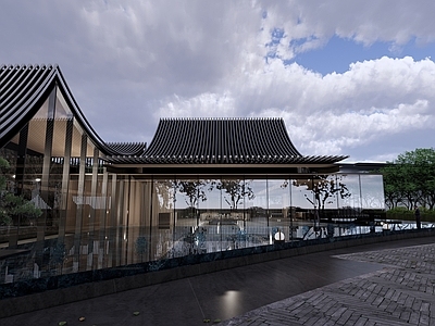 新中式图书馆建筑 重庆某滨水书吧