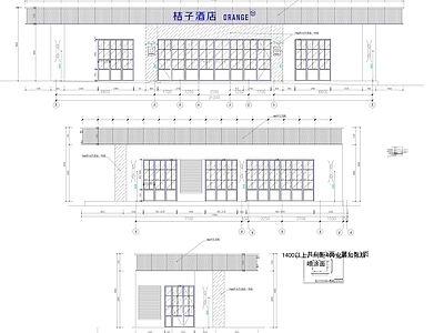 其他酒店 酒店门头 施工图
