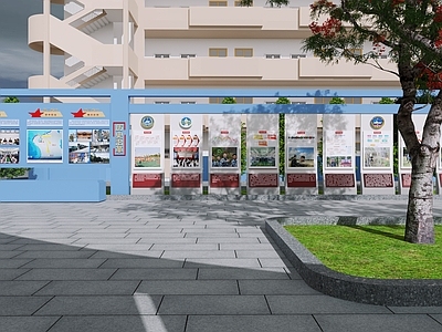现代广场景观 军港主题展示 海军主题广场 户外展示