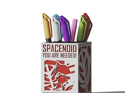 文具 现代笔筒 高达笔筒 马克笔 水彩笔画笔 美术工具