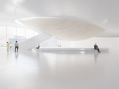 现代展览馆建筑 展厅 展台 博物馆 艺术展厅 文化展厅