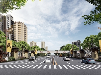 中式雕塑小品 三国文化街道 街道改造 中式 三国