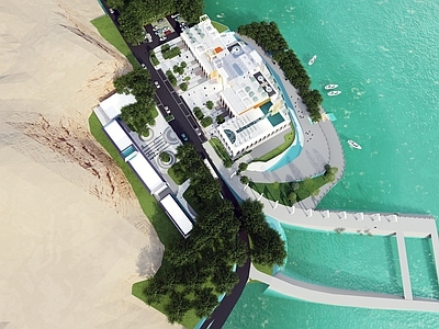 现代其他公共建筑 游客中心 拱形元素 圆拱 码头 公建