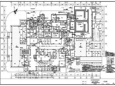 现代医院建筑 新中式多层医院病 房医技楼建筑图 施工图