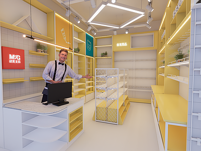 现代新中式玩具礼品店 晨光文具加盟店 时尚文创店 2025最新晨光 文具店装修 文具店设计方案