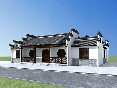现代徽派四合院